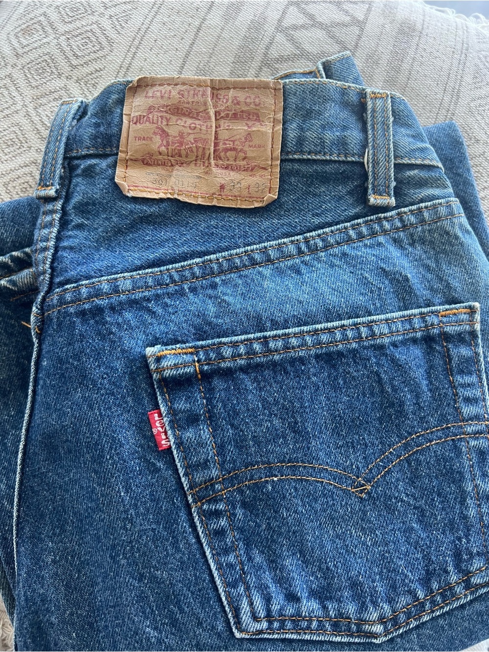 Levi's Blue Straight Leg Women's Jeans 501 Vintage Style